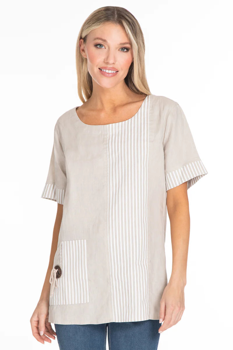 PATCH POCKET TUNIC - NATURAL
