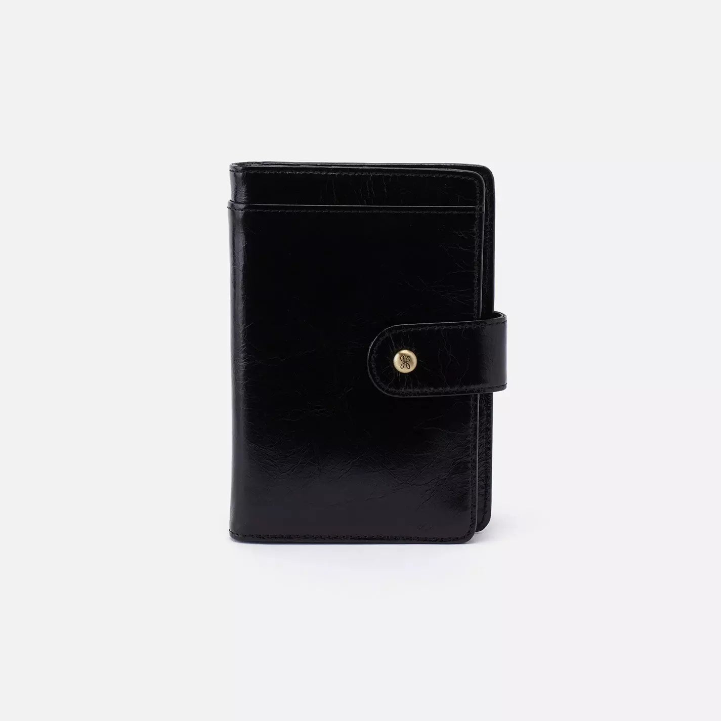 Vax Leather Compact Wallet in Vintage Hide - Black