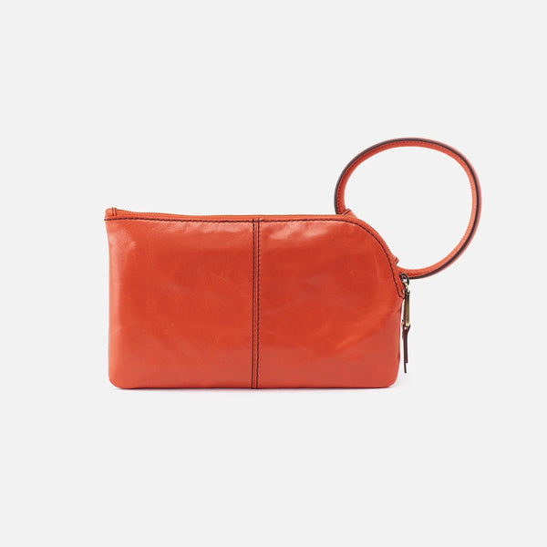 Sable Wristlet in Vintage Hide Leather - Zinnia