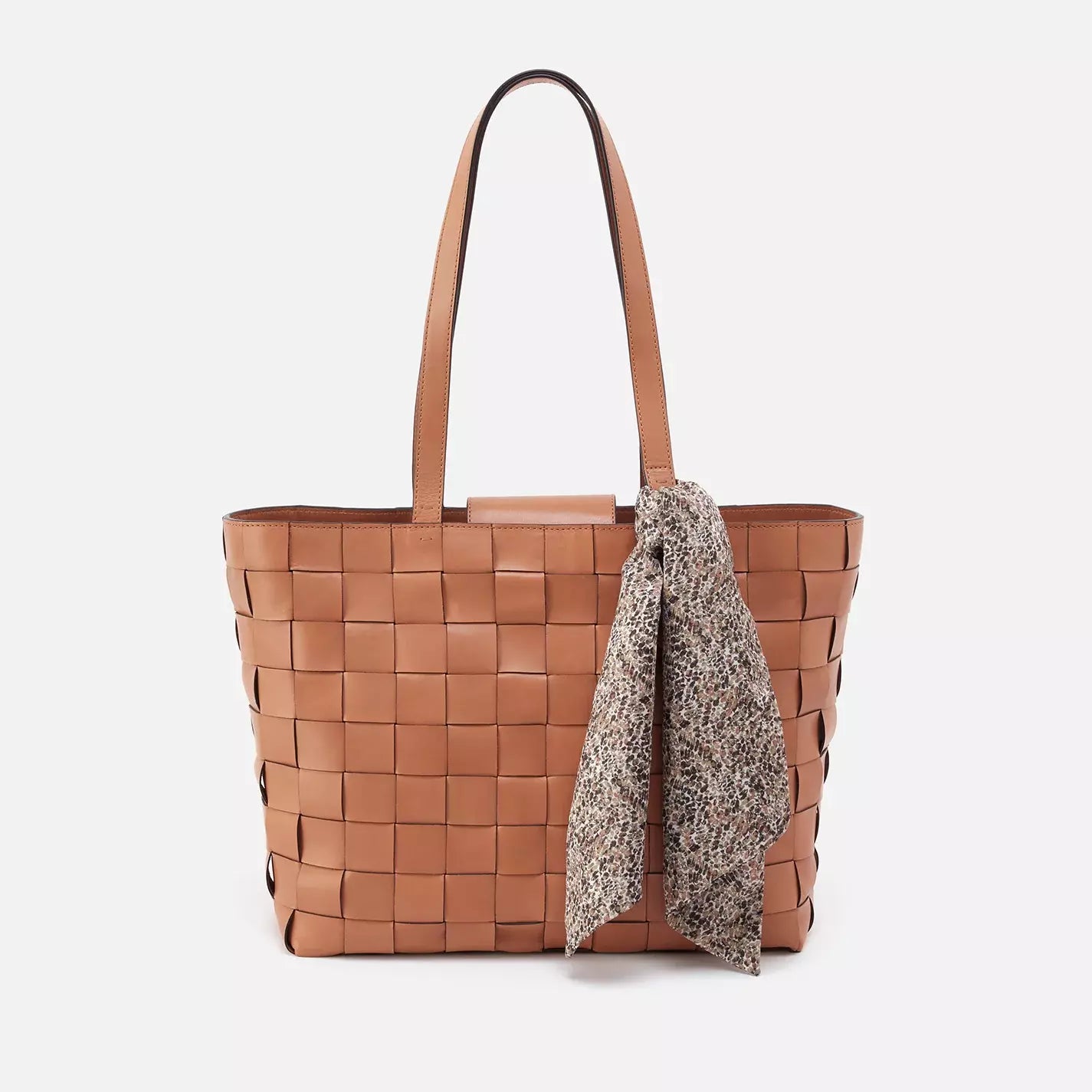 Sky Tote in Hand Woven Leather - Wheat
