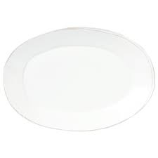Melamine Lastra White Oval Platter