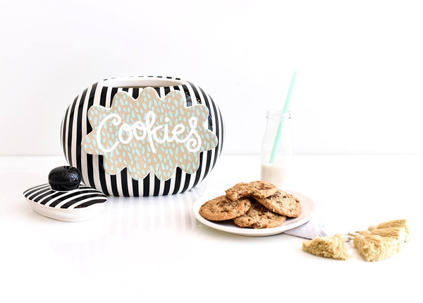 Black Stripe Cookie Jar