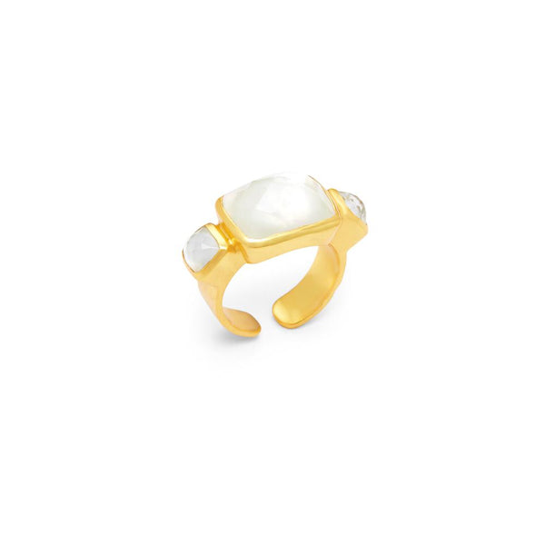 Mother of Pearl CATALINA TRI-STONE RING